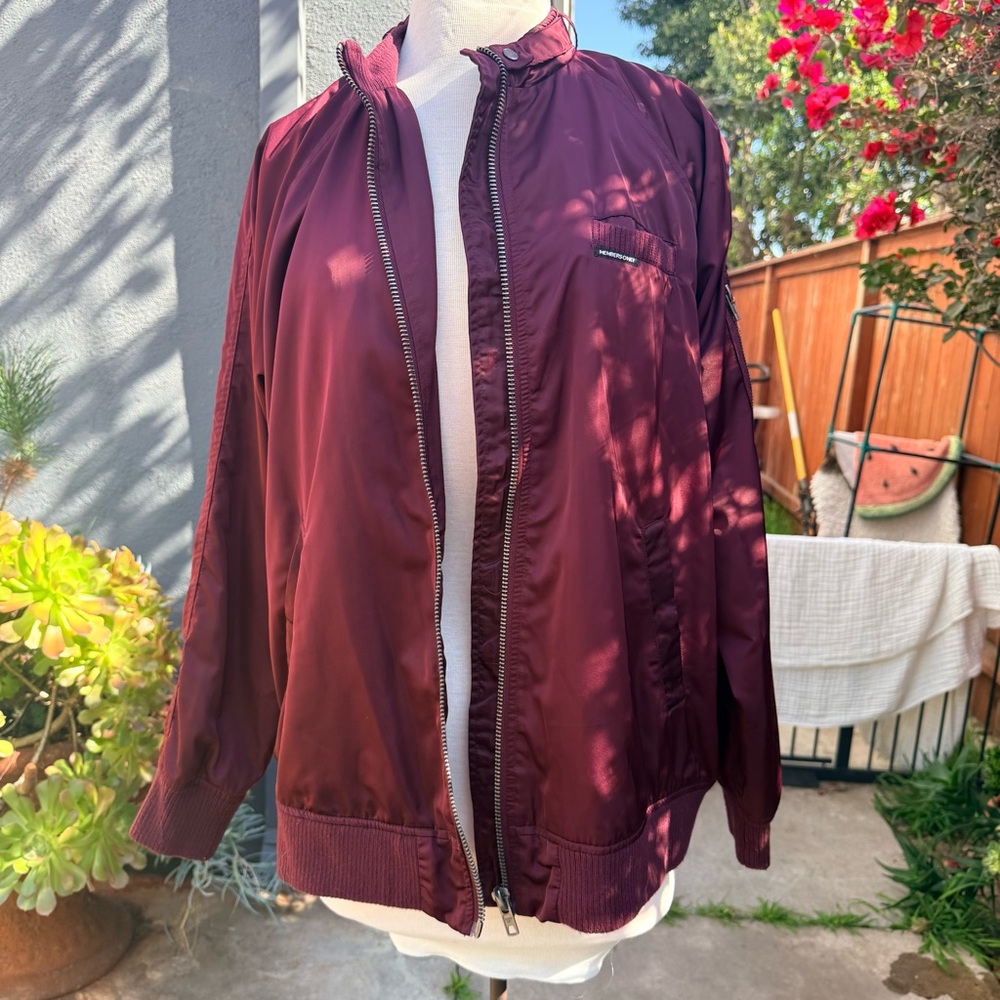 Members Only Burgundy Bomber Jacket - Picture 6 of 16